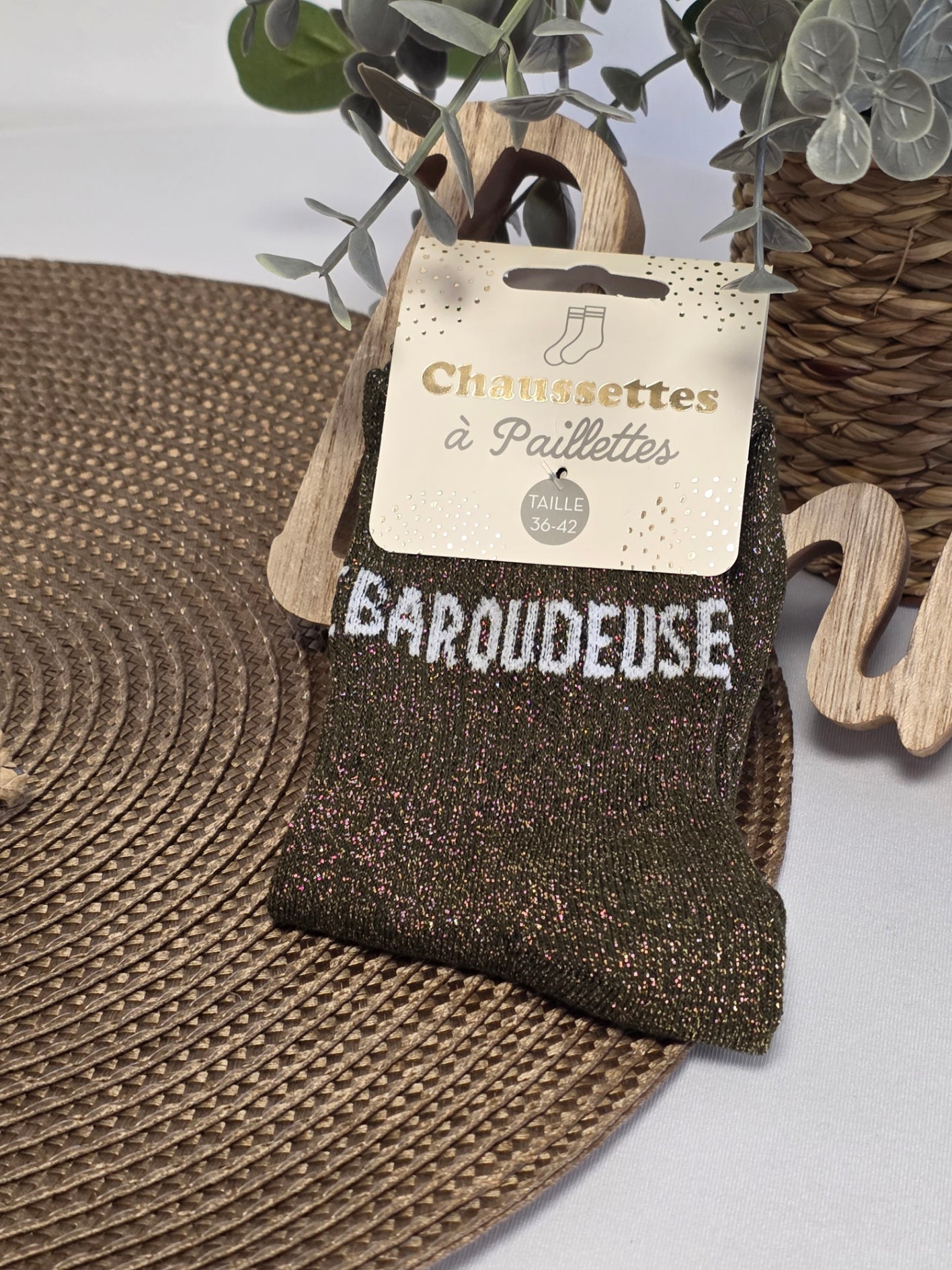 BAROUDEUSE - Chaussette à Paillette
