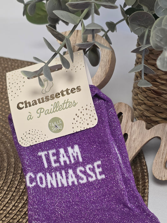 TEAM CONNASSE - Chaussette à Paillette