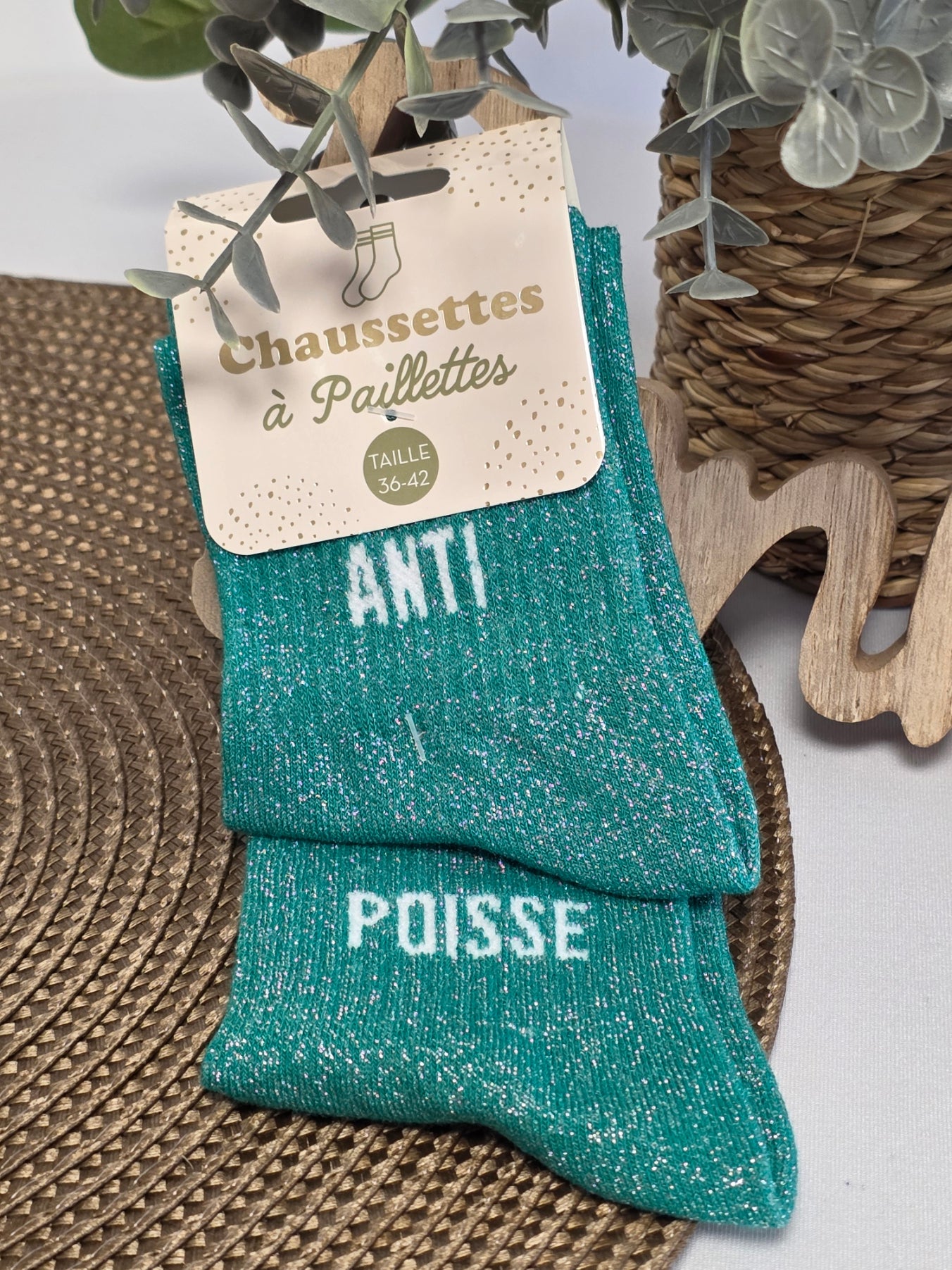 ANTI POISSE - Chaussette à Paillette Duo