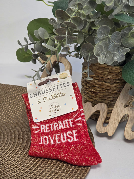 Retraite Joyeuse - Chaussette à Paillette