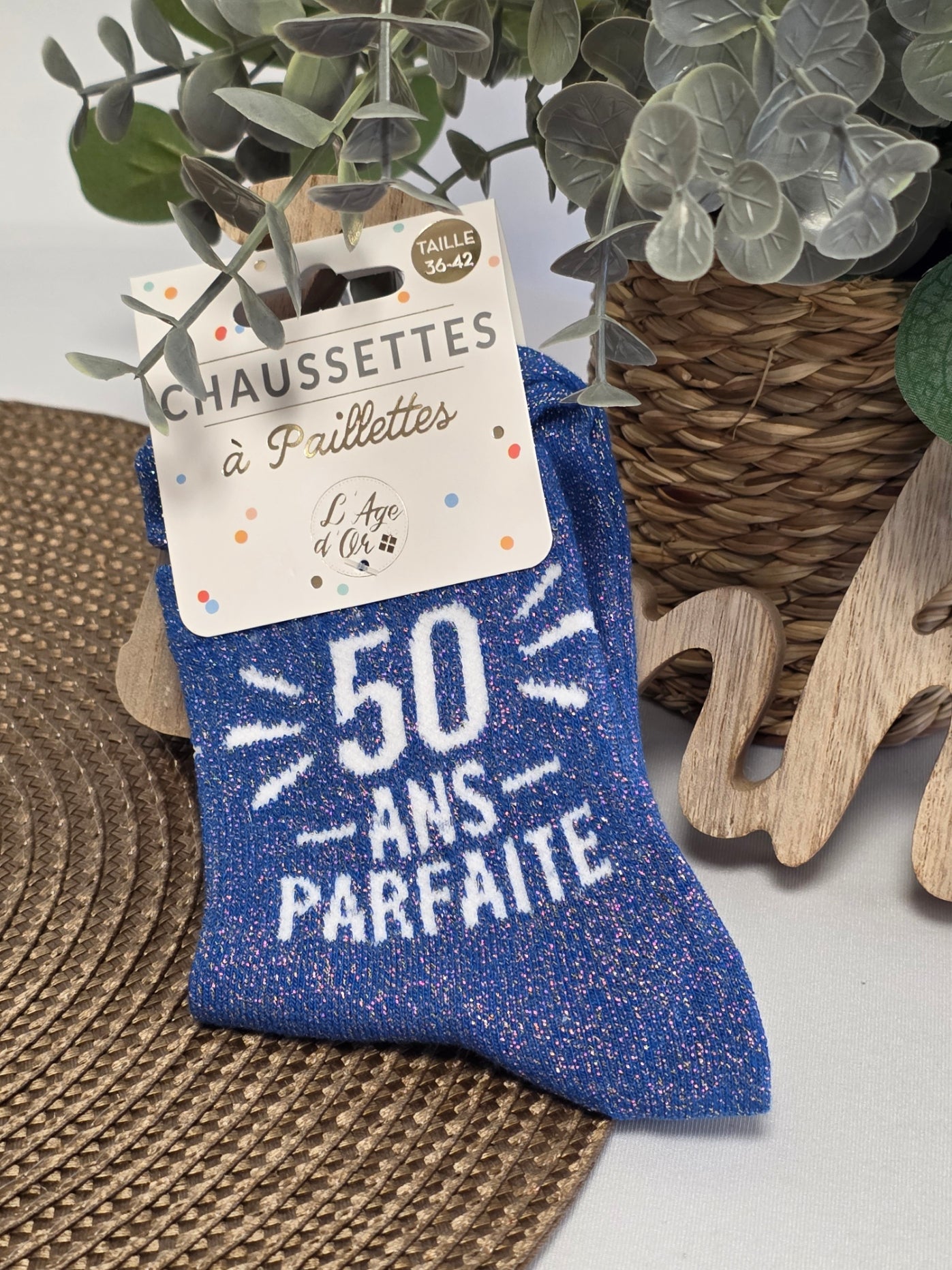 50 ans Parfaite - Chaussette à Paillette