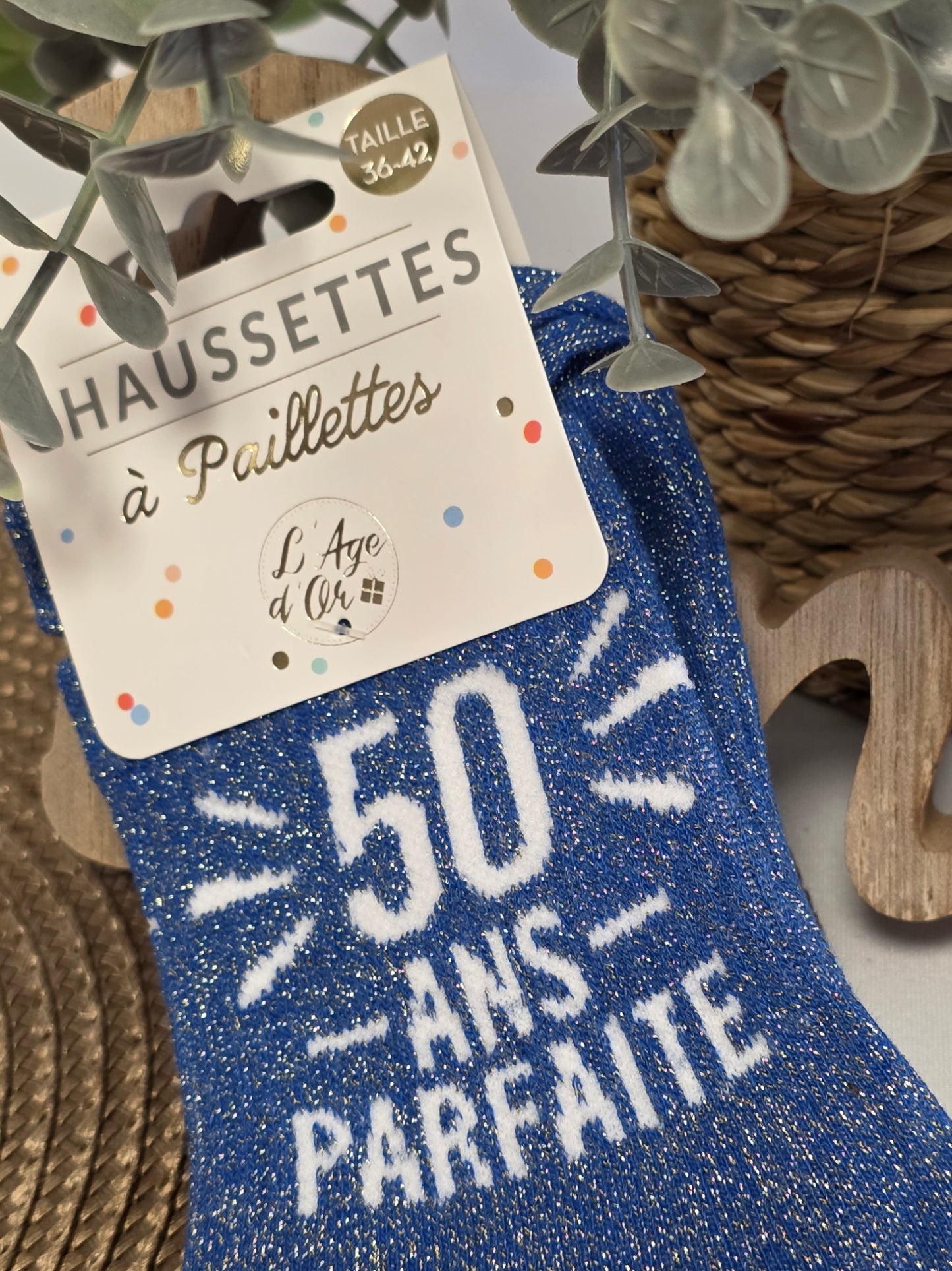 50 ans Parfaite - Chaussette à Paillette