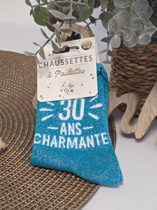 30 ans Charmante - Chaussette à Paillette