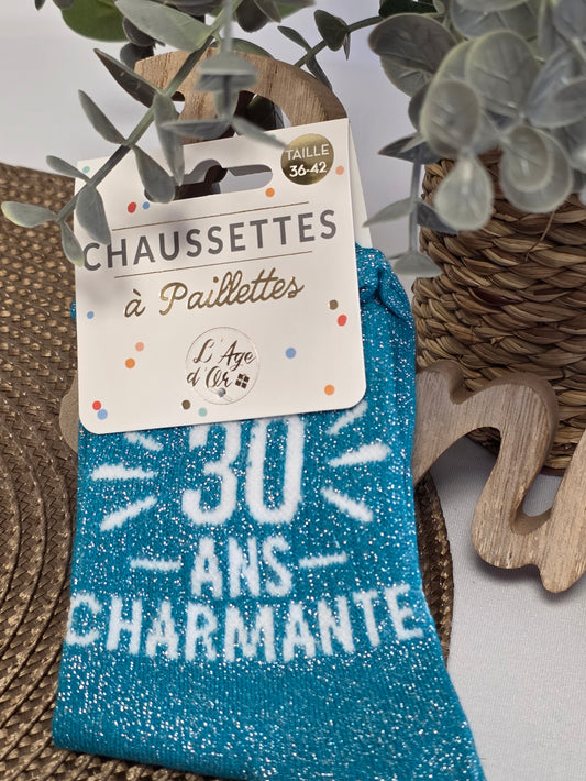 30 ans Charmante - Chaussette à Paillette