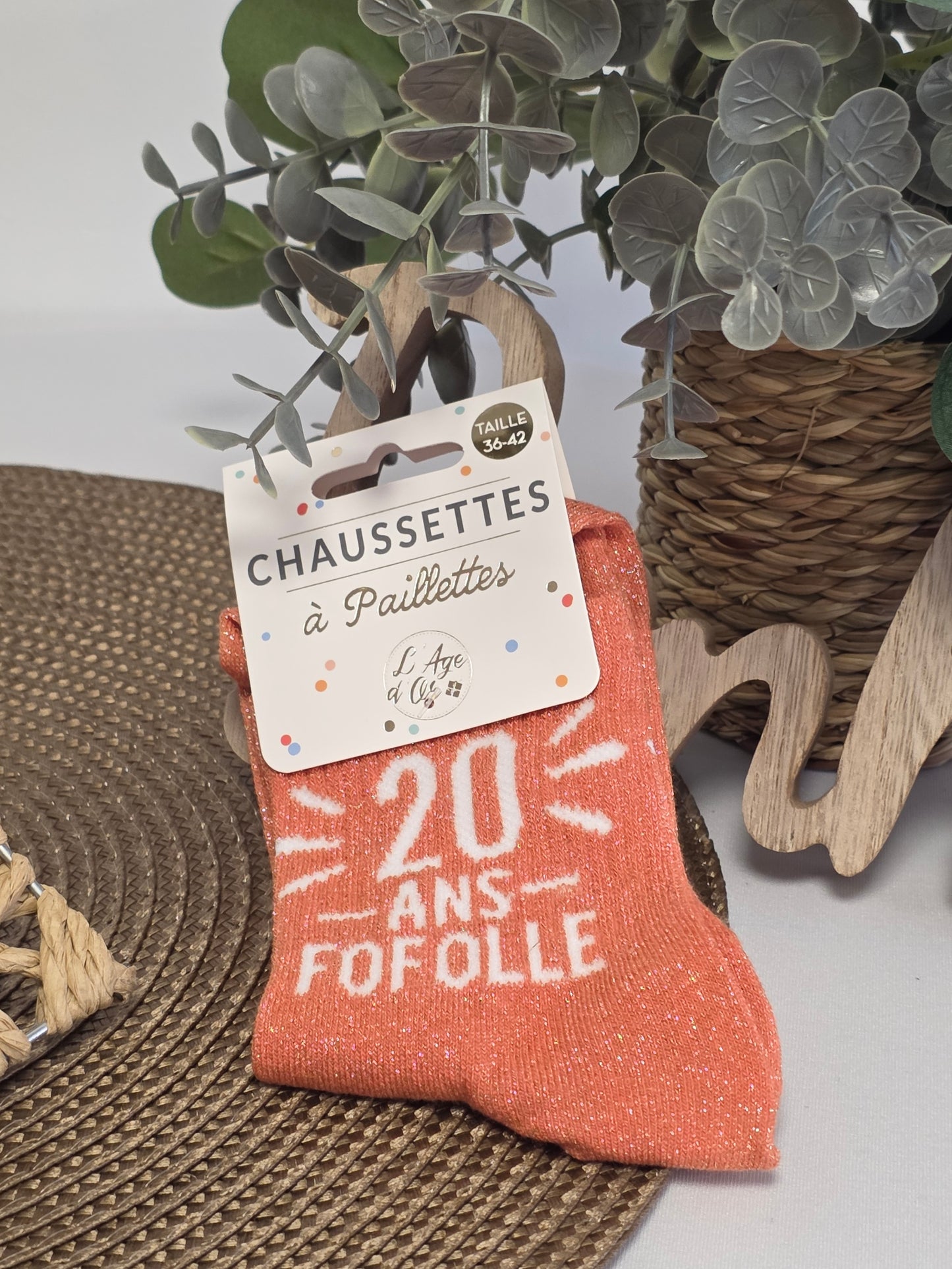 20 ans Fofolle - Chaussette à Paillette