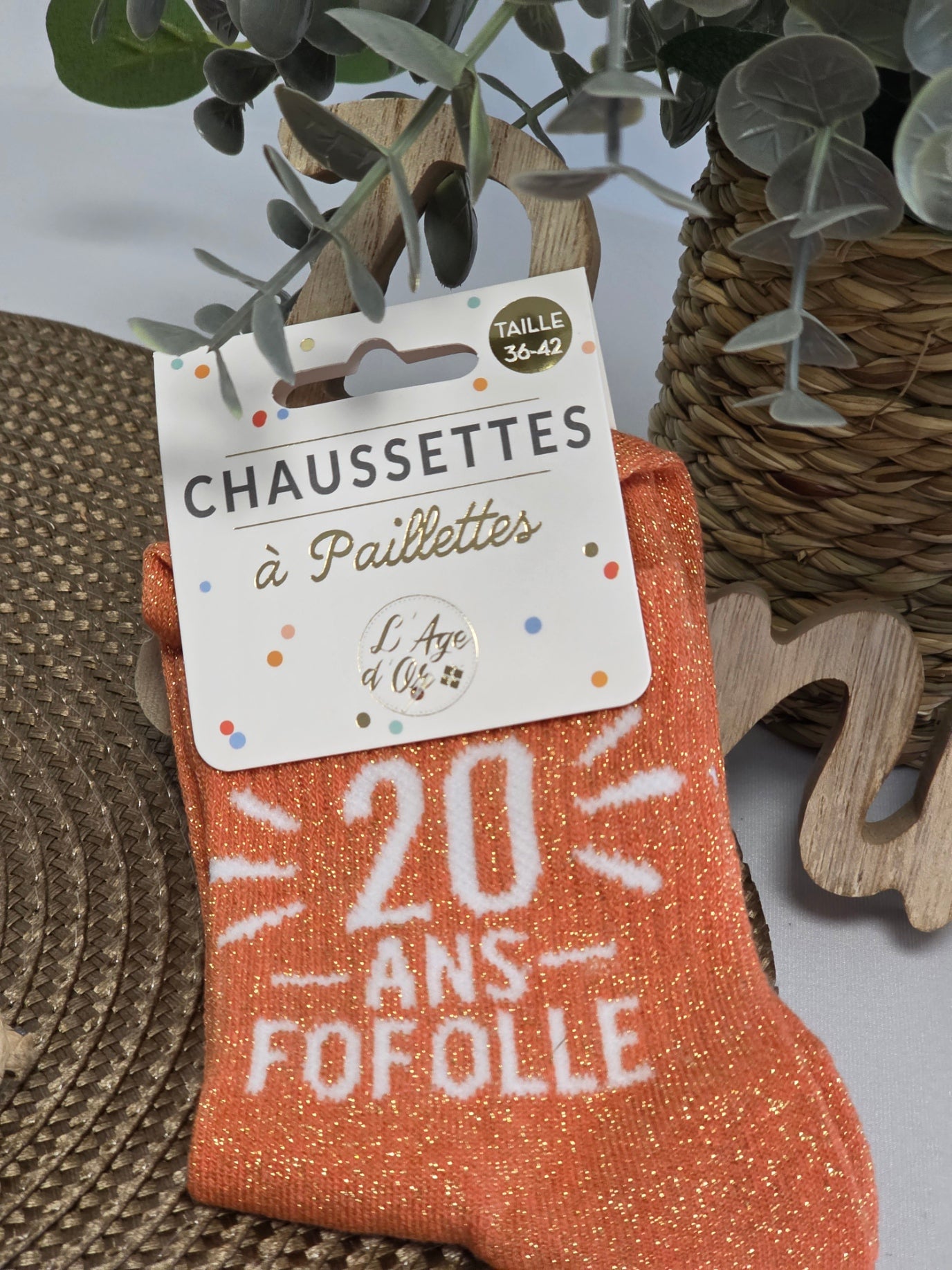 20 ans Fofolle - Chaussette à Paillette