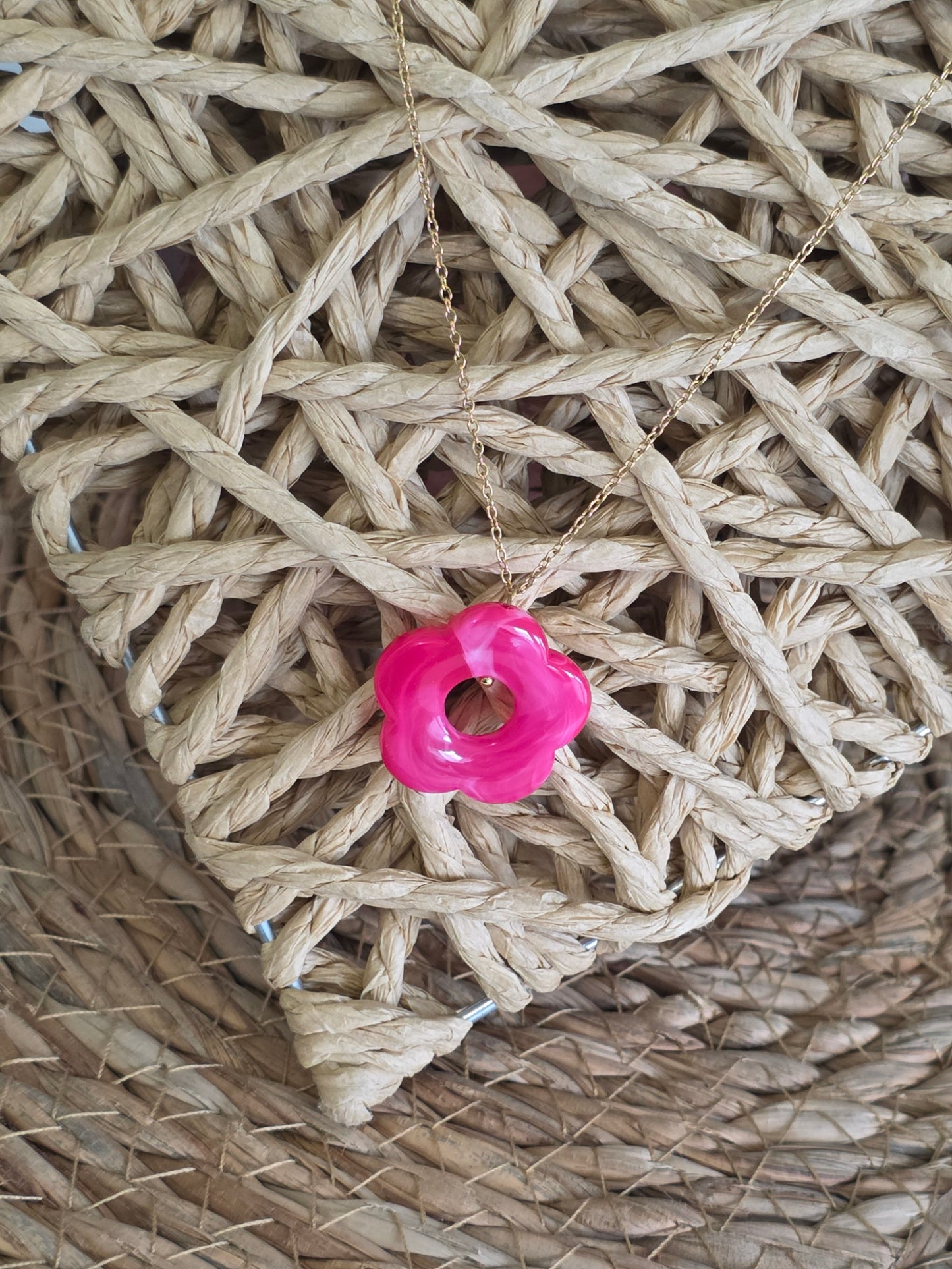 Les Nicolettes - Pendentif Fuchsia