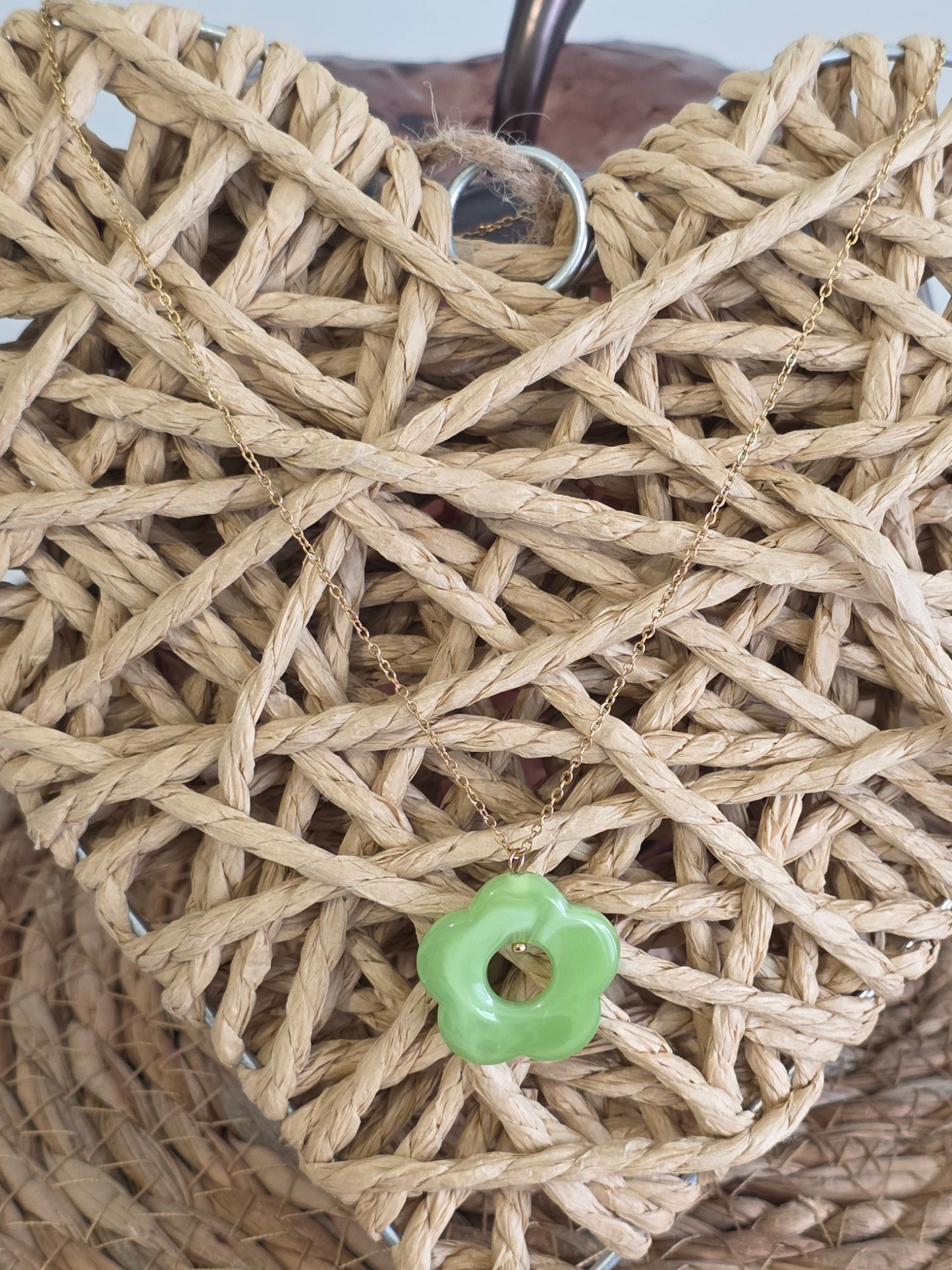 Les Nicolettes - Pendentif Vert Pomme