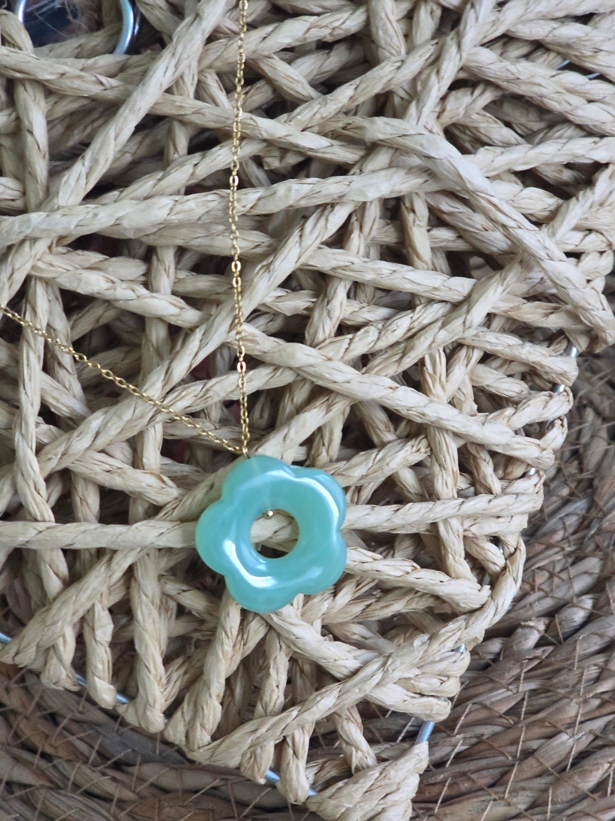 Les Nicolettes - Pendentif Vert d'Eau