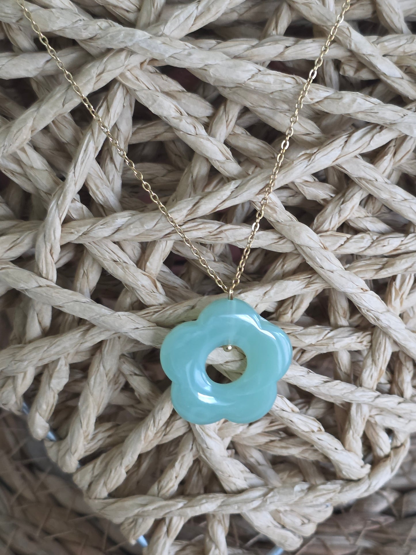 Les Nicolettes - Pendentif Vert d'Eau