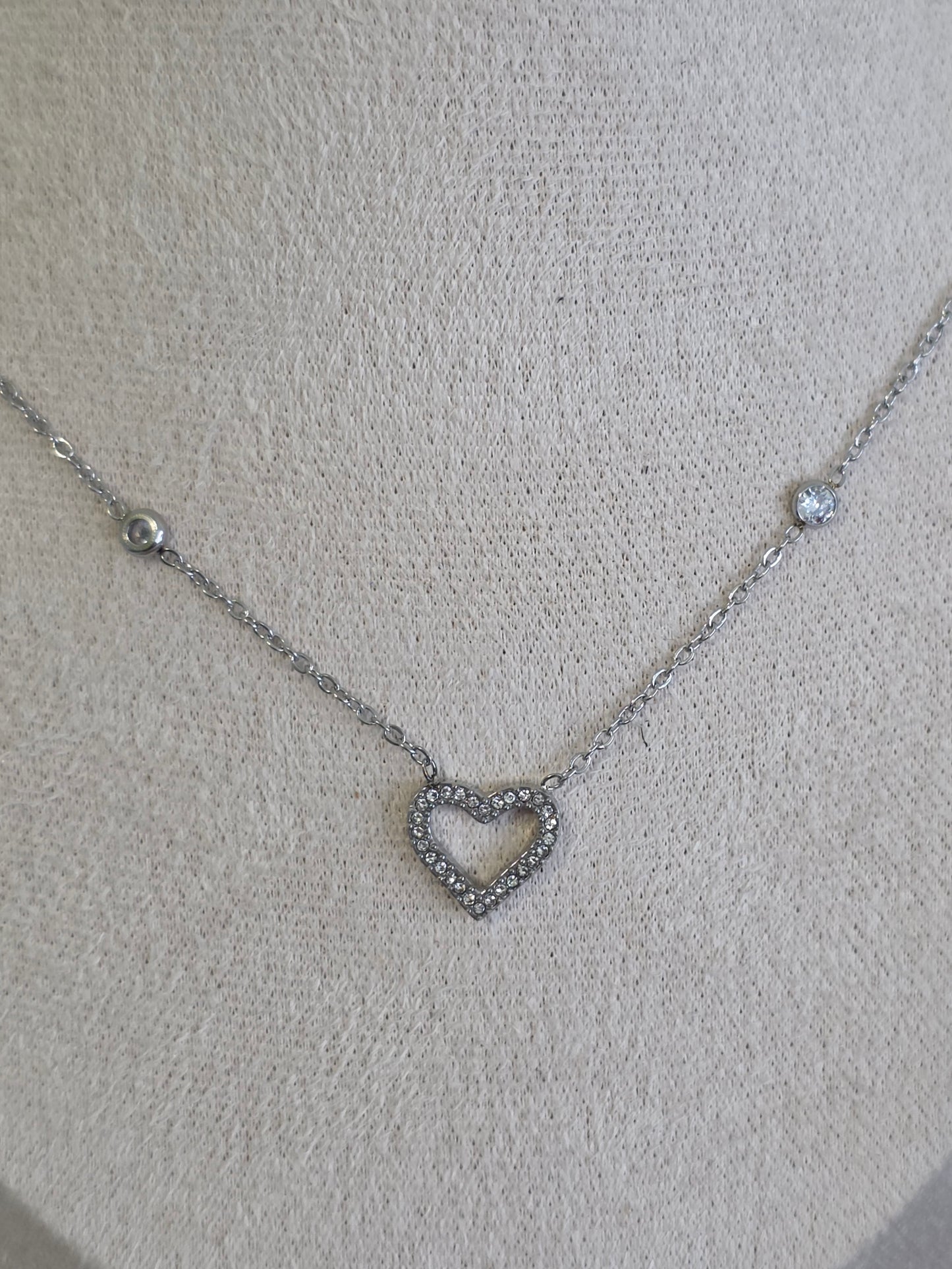 Pendentif Trio de Cœur Argenté