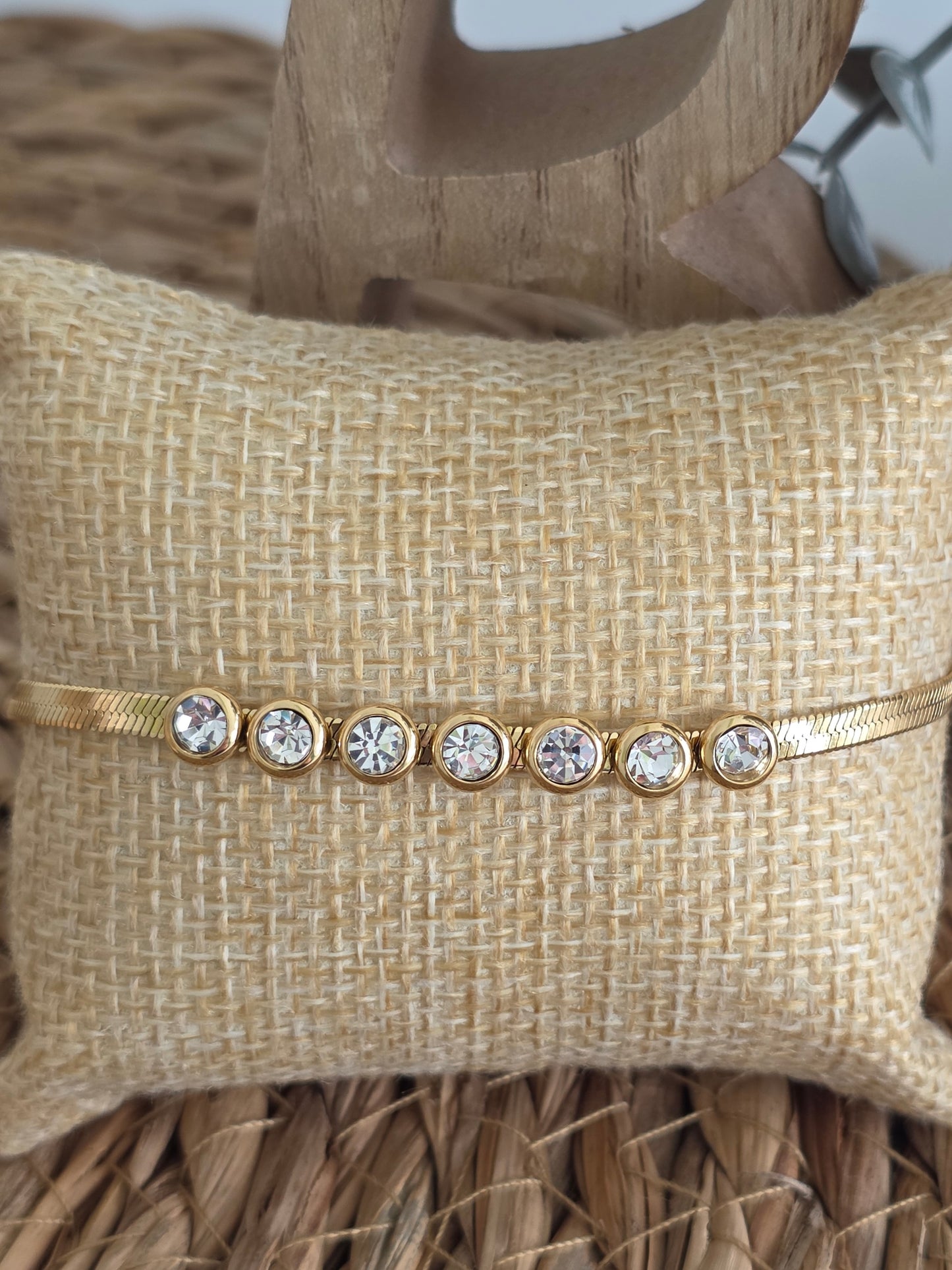 Coffret Pendentif Bracelet doré perle Blanche