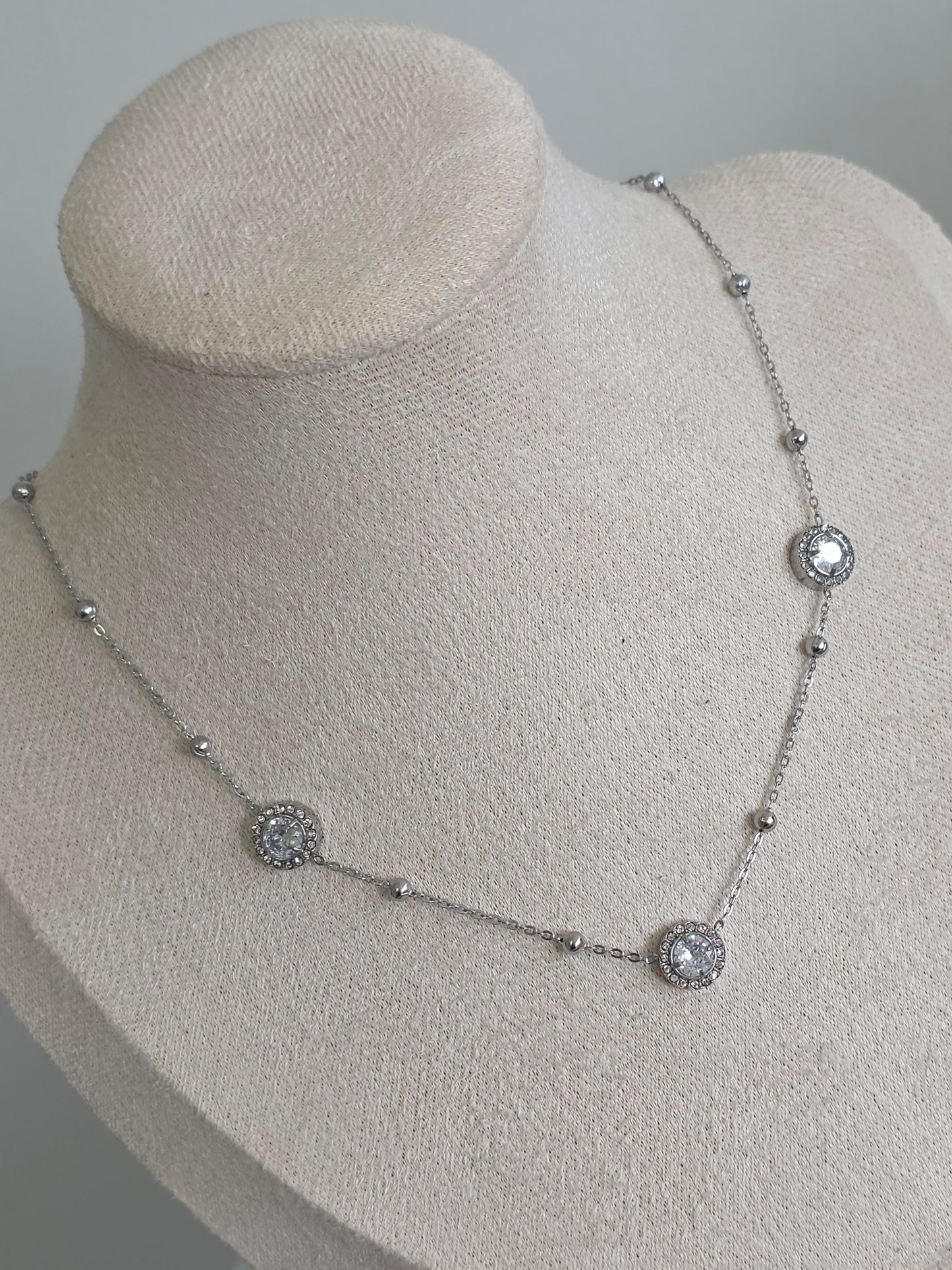 Pendentif Trio Perle argenté