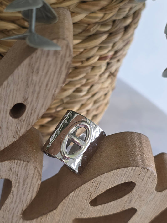 Nos Bagues Large Argenté