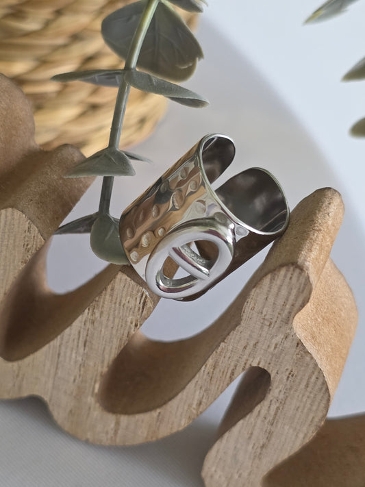 Nos Bagues Large Argenté