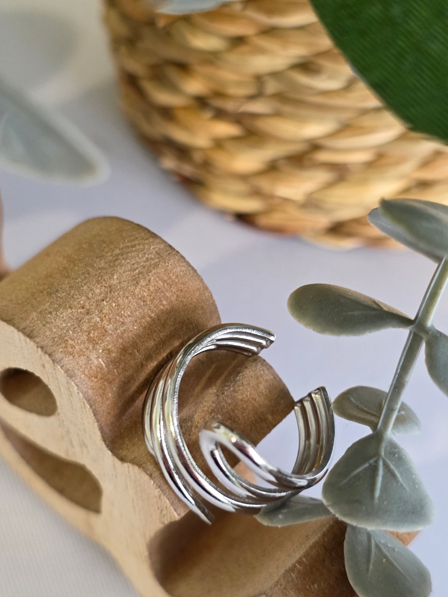 Nos Bagues Design Argenté