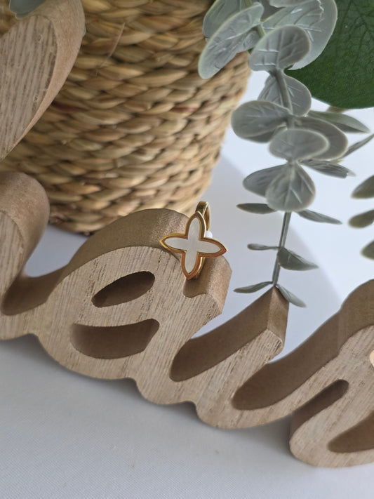 Nos Bagues Doré Croix Blanc