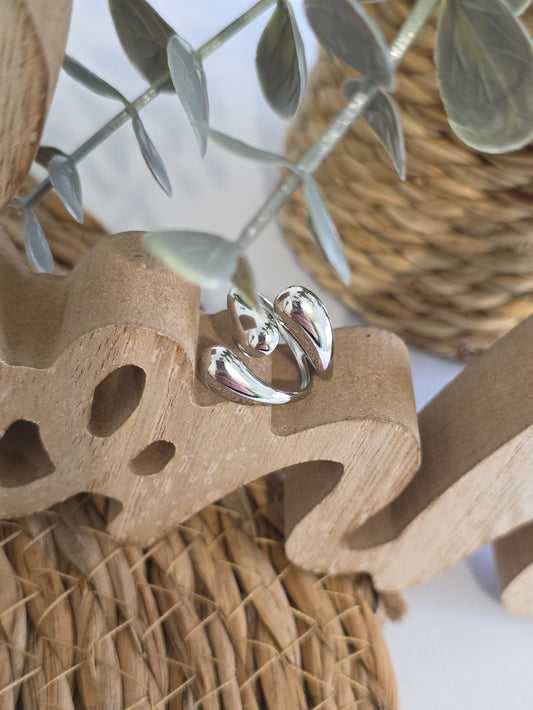 Nos Bagues Argenté Lisse