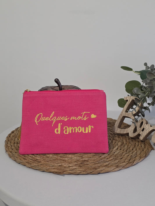 Nos Pochettes "Quelques Mots d'Amour" Fuchsia