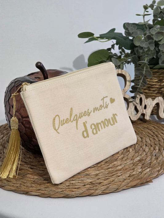 Nos Pochettes "Quelques Mots d'Amour" Beige