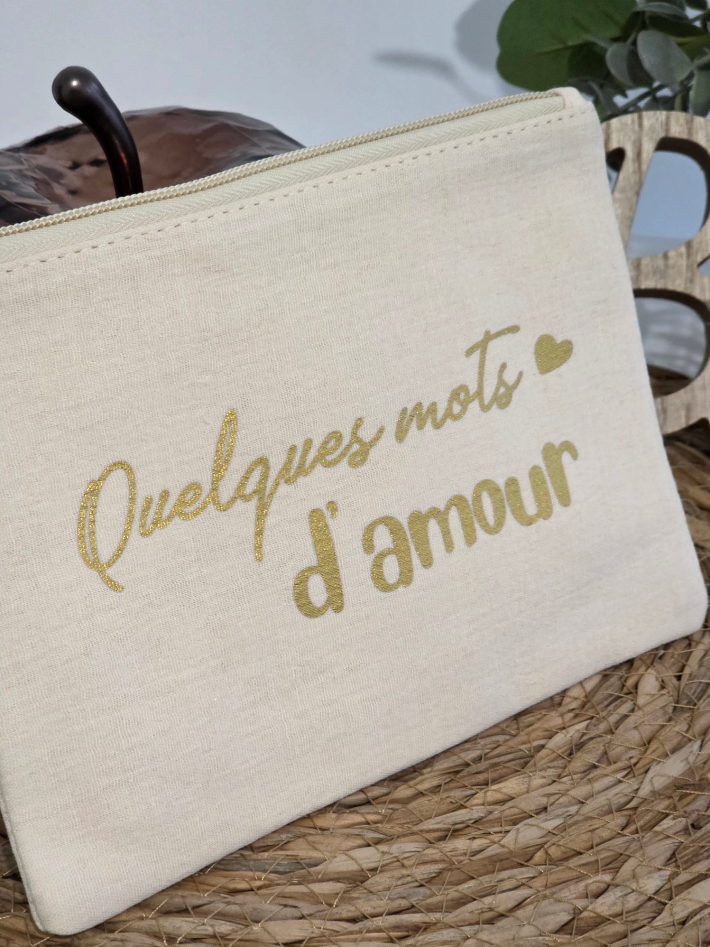Nos Pochettes "Quelques Mots d'Amour" Beige