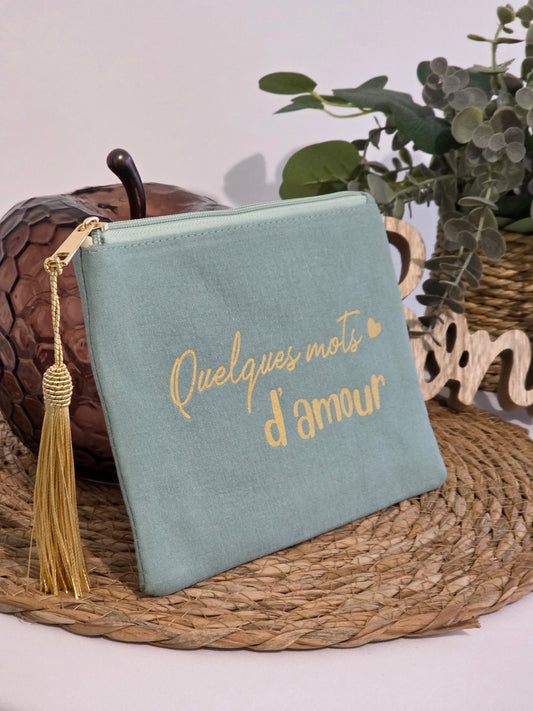 Nos Pochettes "Quelques Mots d'Amour" Vert d'Eau