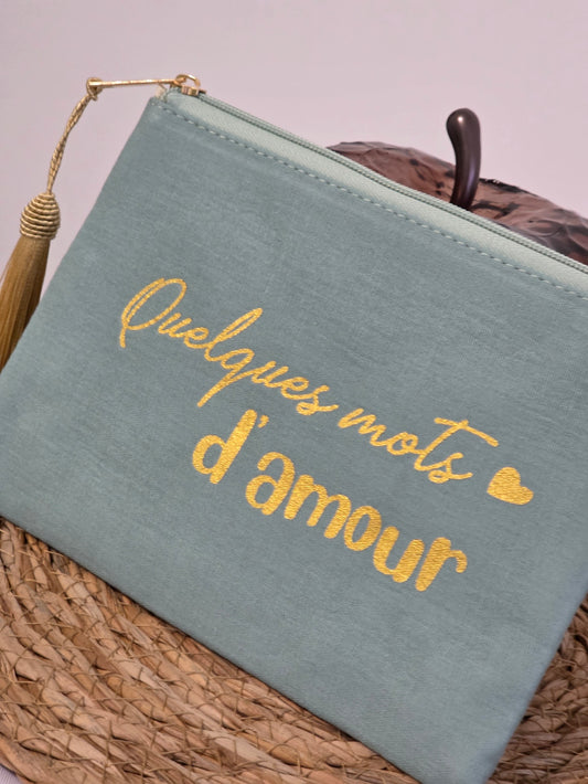 Nos Pochettes "Quelques Mots d'Amour" Vert d'Eau