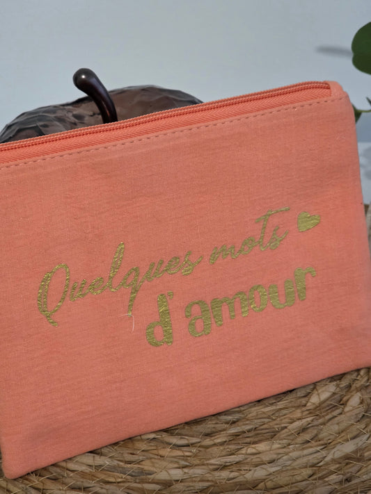 Nos Pochettes "Quelques Mots d'Amour" Corail