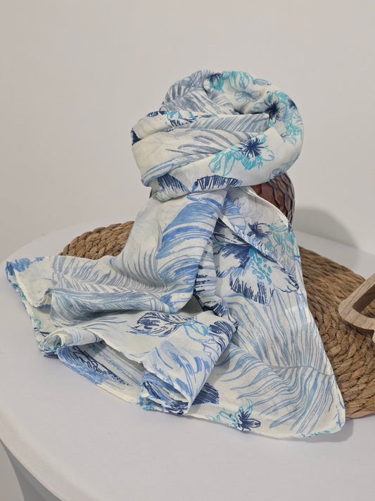 Foulard Femme Printanier Bleu