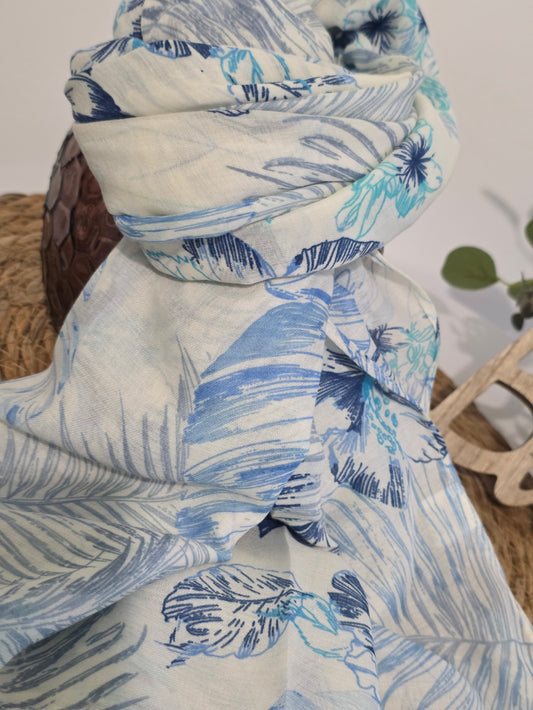 Foulard Femme Printanier Bleu