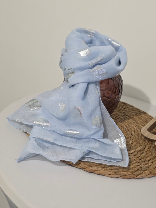 Foulard Femme Printanier Bleu Ciel