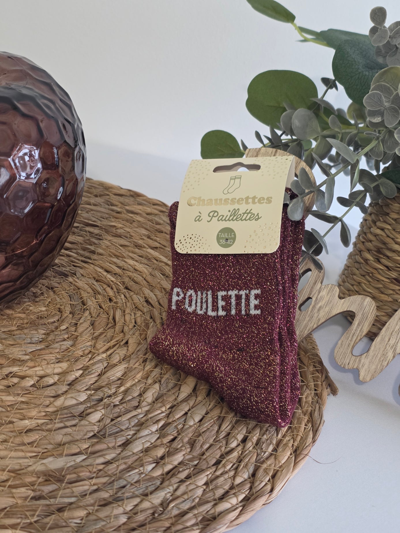 POULETTE - Chaussette à Paillette