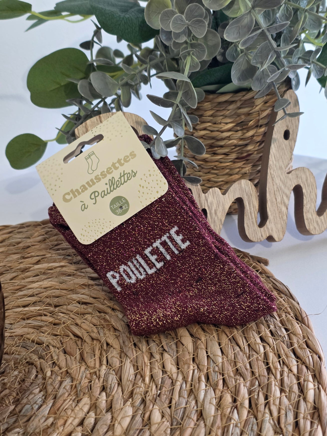 POULETTE - Chaussette à Paillette