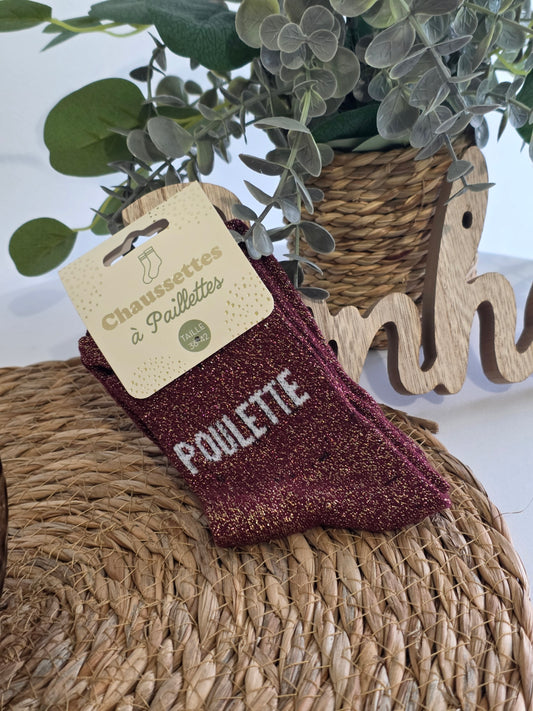 POULETTE - Chaussette à Paillette