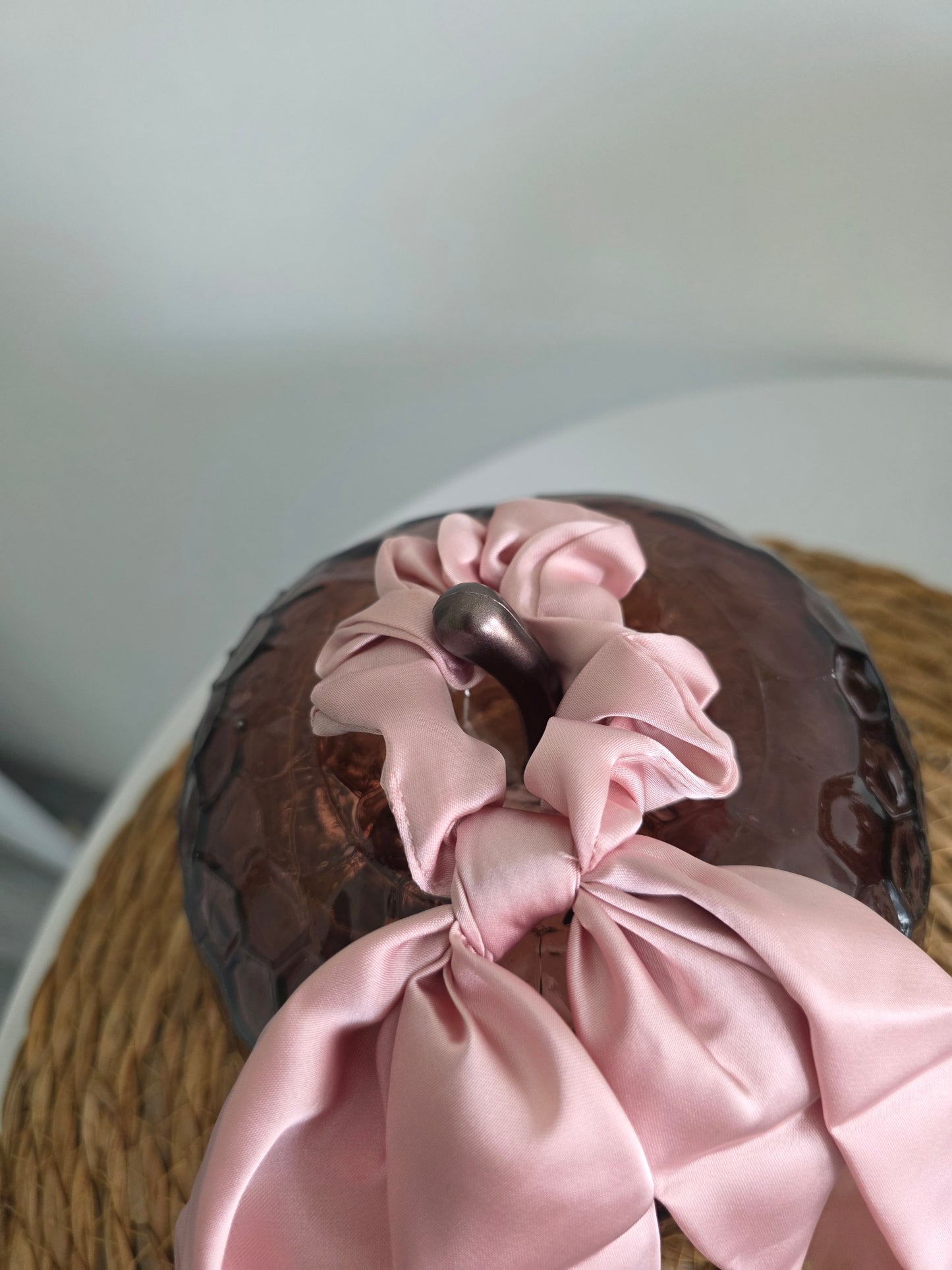 Le Chouchou Foulard Satiné Vieux Rose