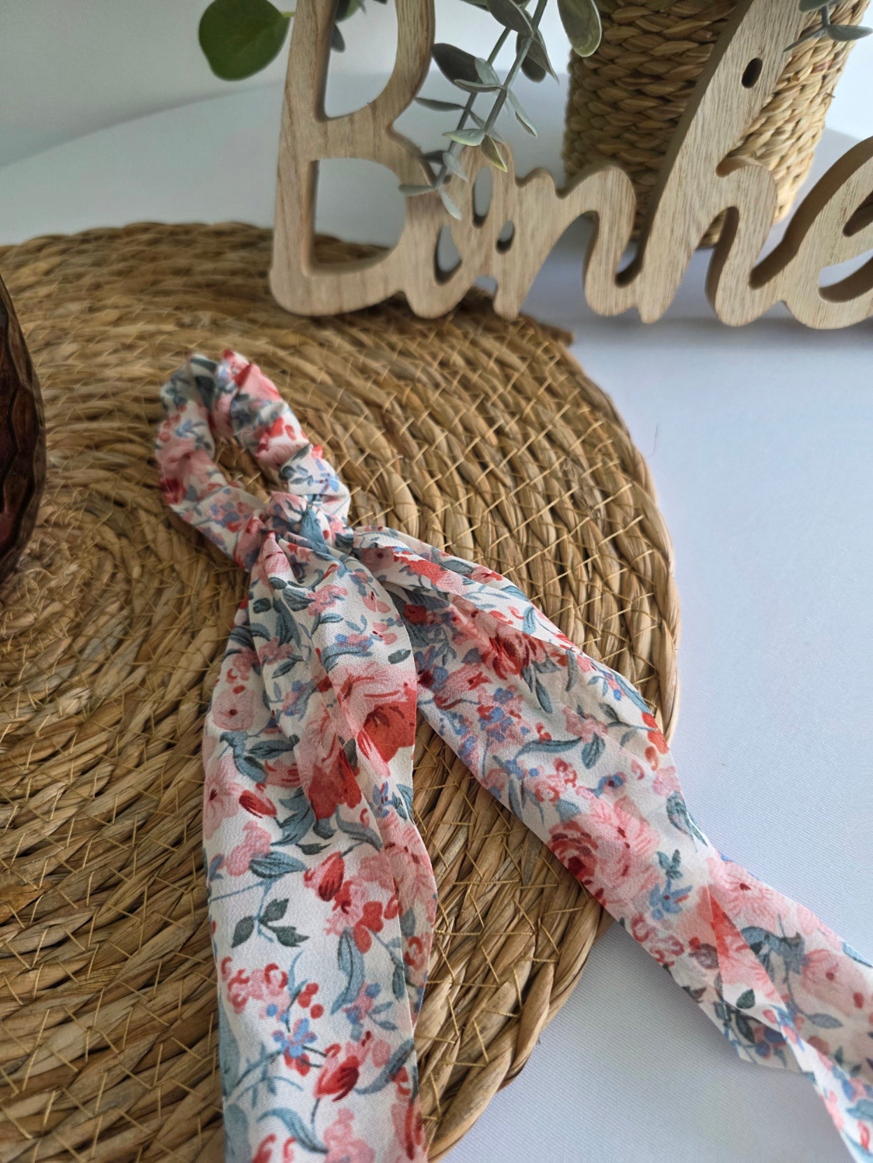 Le Chouchou Foulard Voile Floral Rose