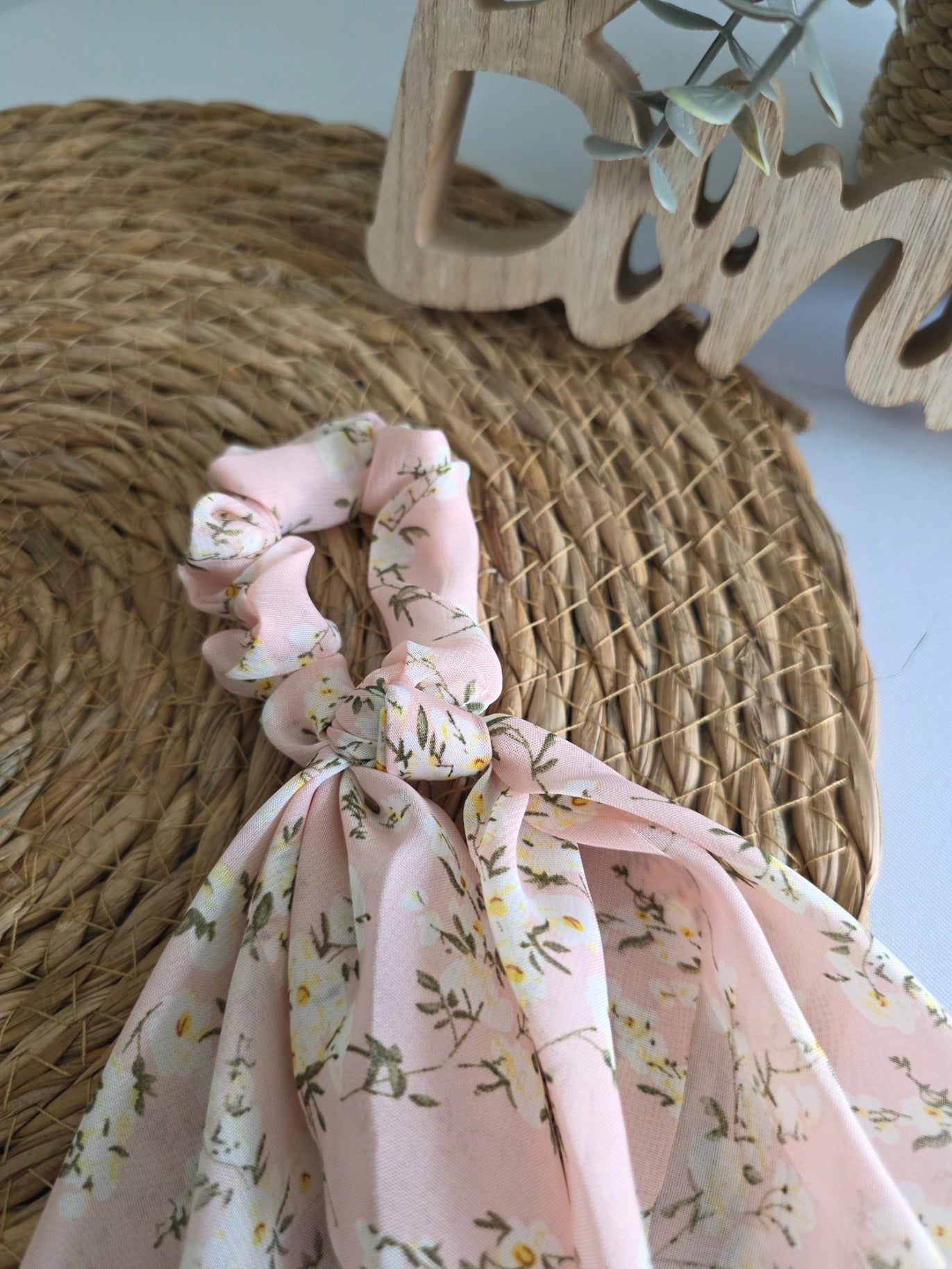 Le Chouchou Foulard Voile Blanc Rose
