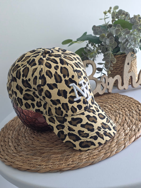 Casquette Féminine Léopard Ecusson New York