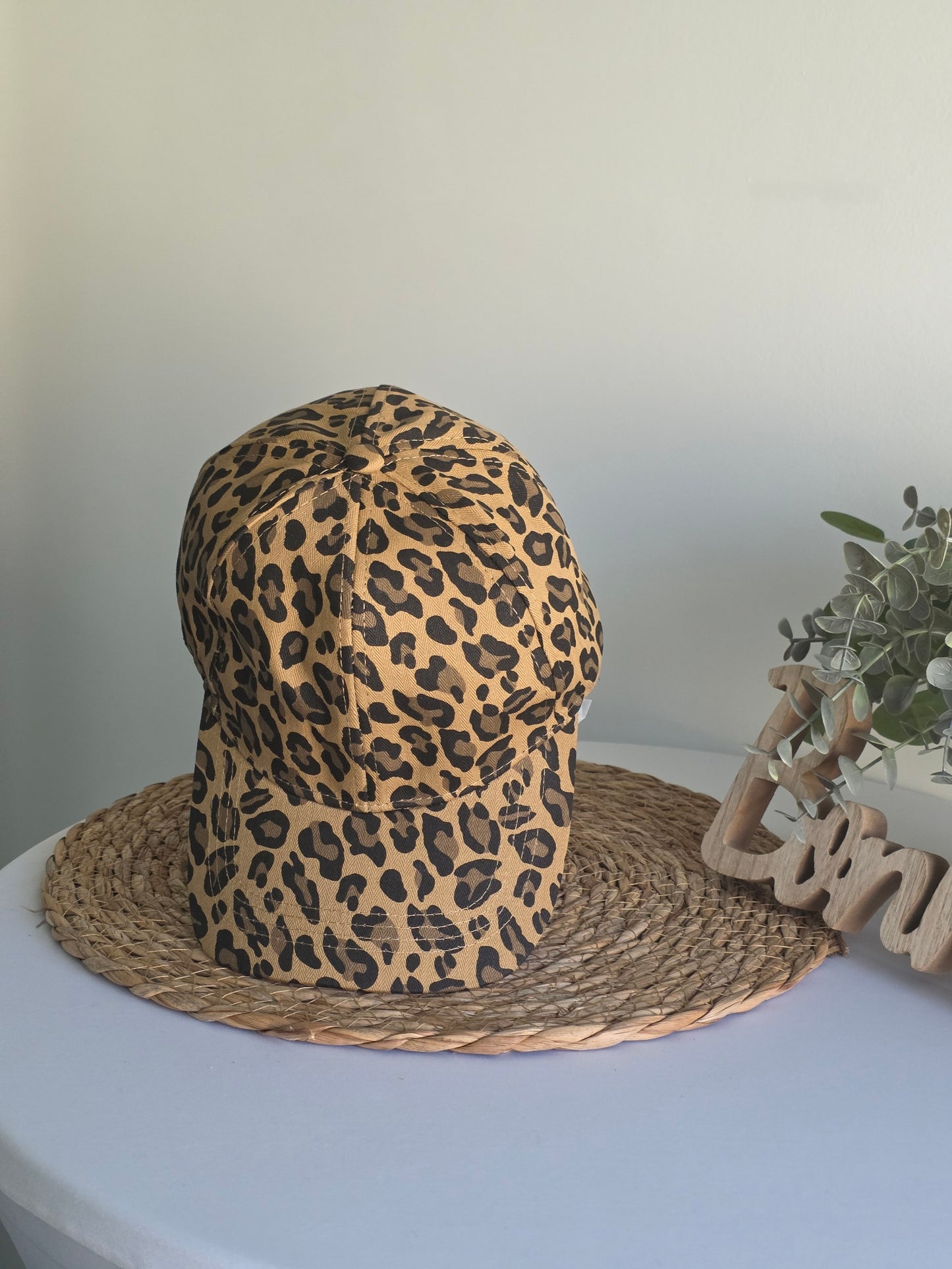 Casquette Féminine Léopard Marron