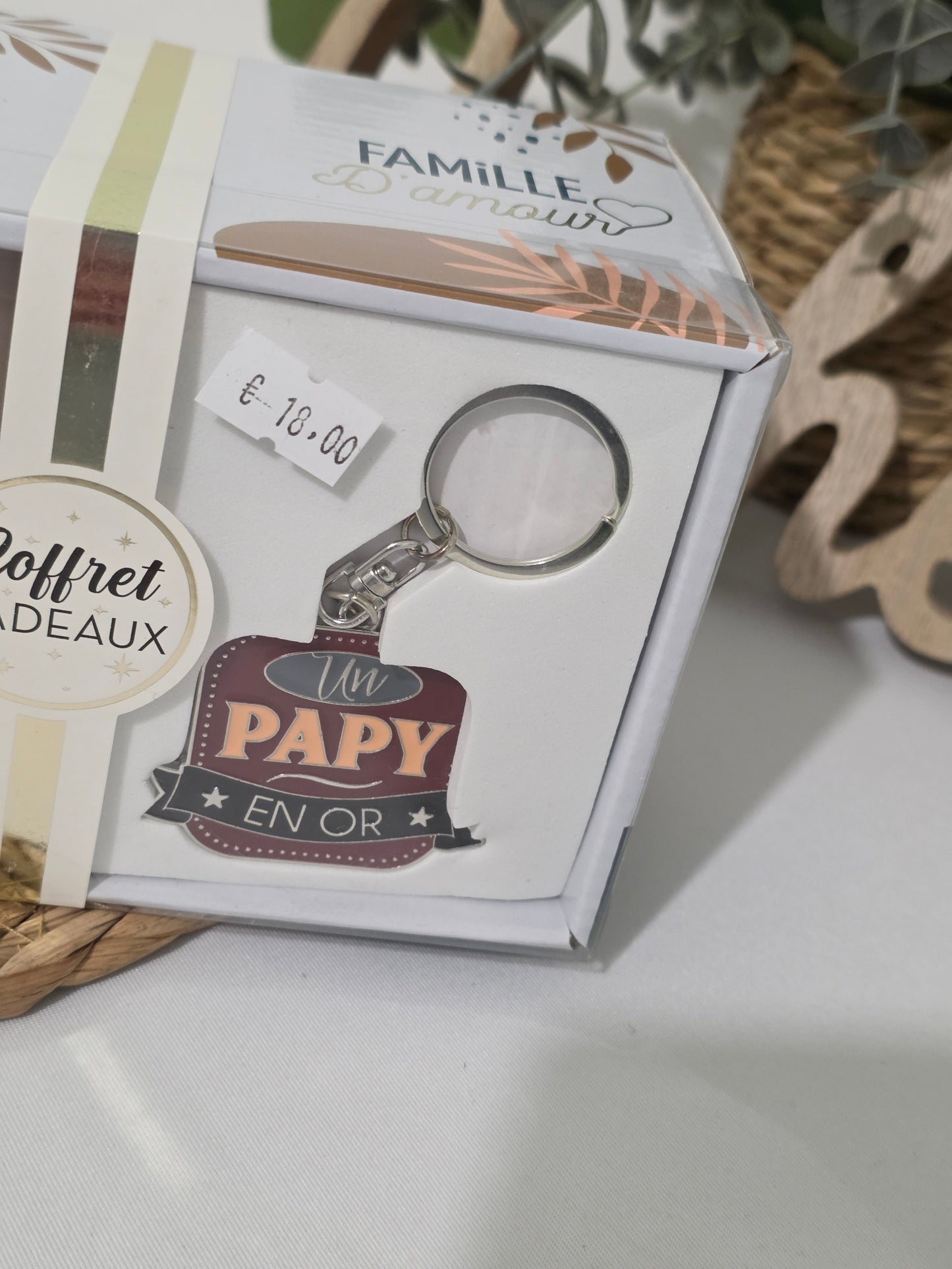COFFRET MUG PORTE CLE "Super Papy "