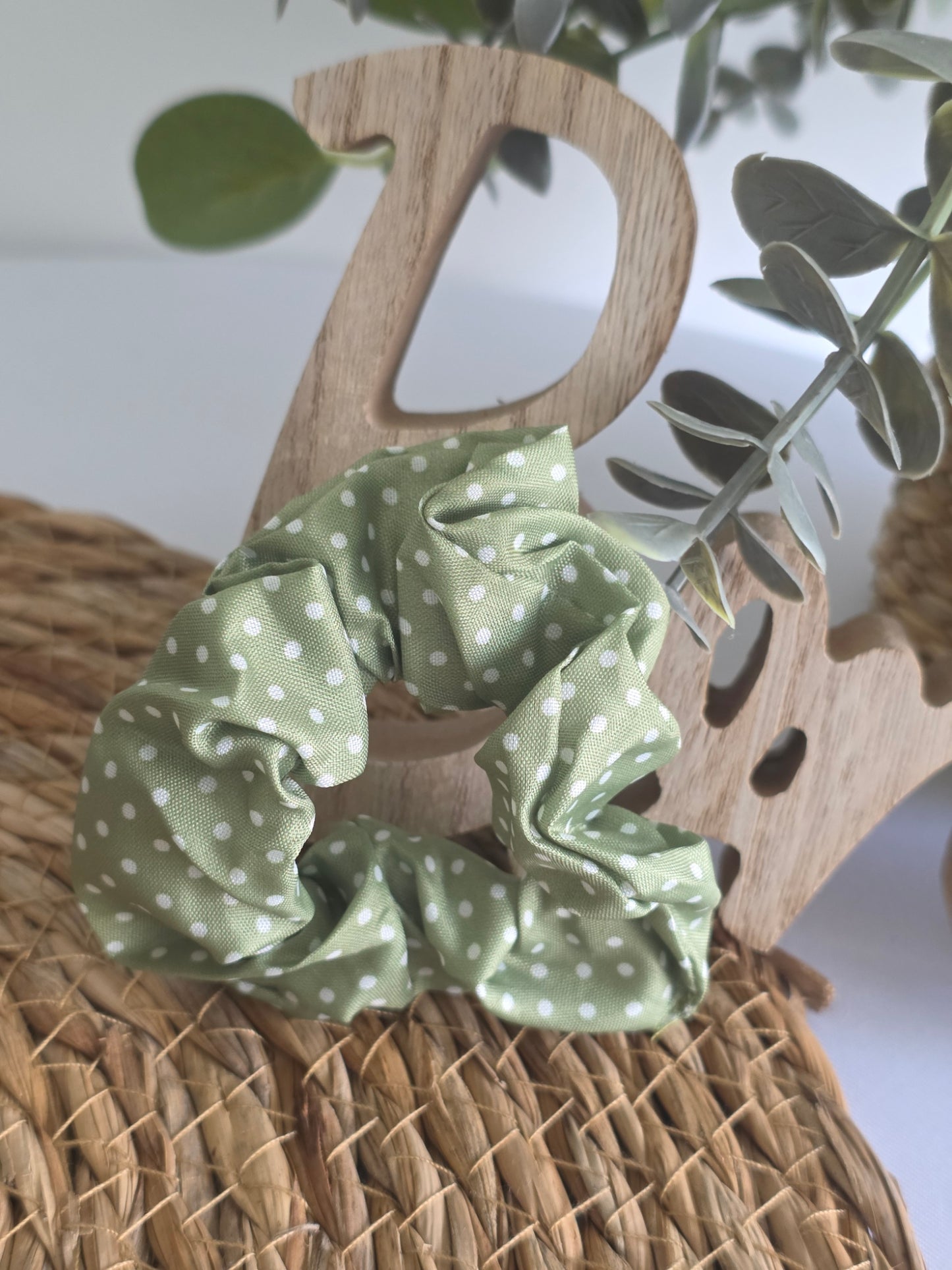 Chouchou Vert à Pois Blanc