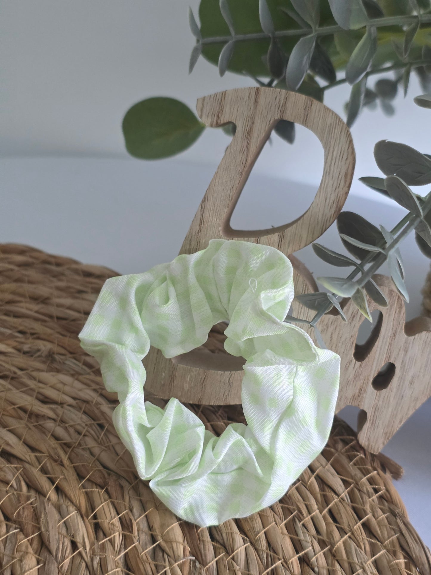Chouchou Vichy Vert Pastel
