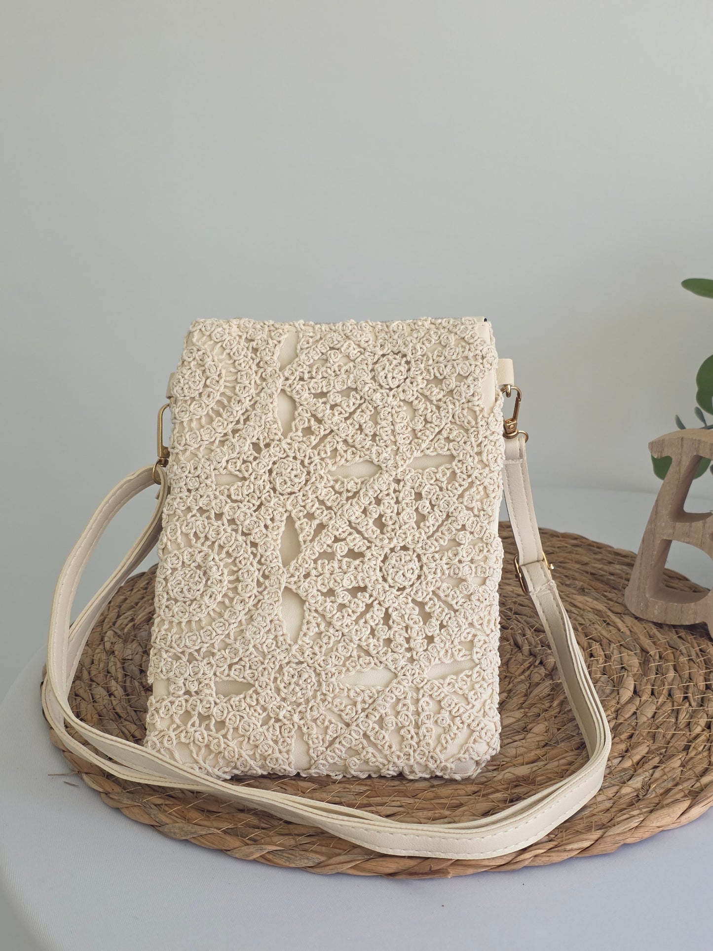 Pochette à Bandoulière Beige
