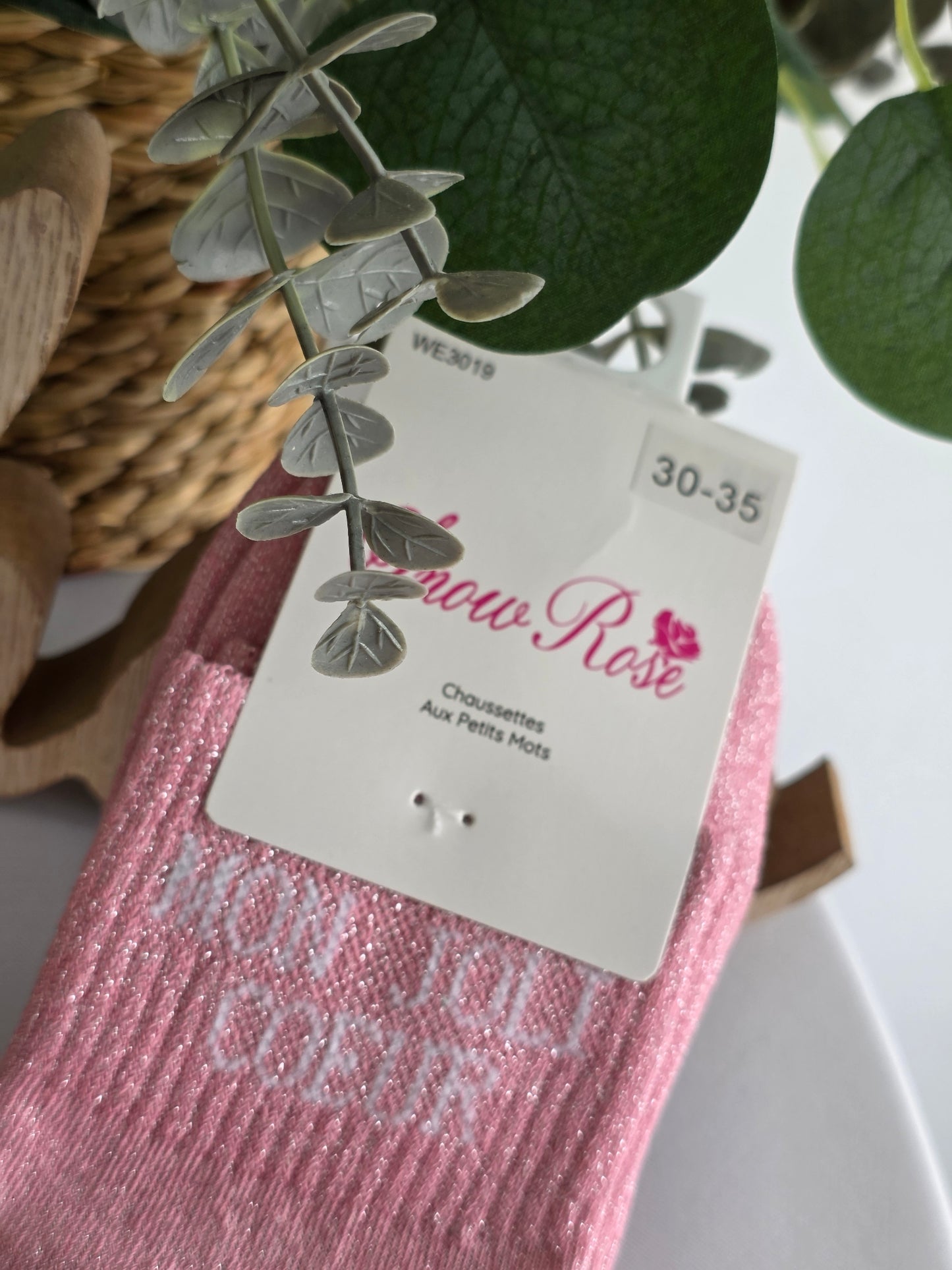 MON JOLI COEUR - Chaussette à Paillette Enfant  Rose