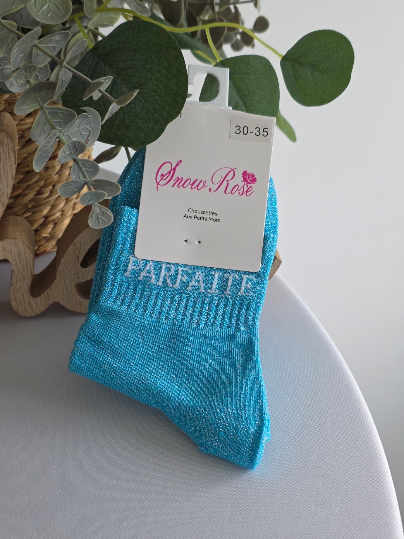 PARFAITE - Chaussette à Paillette Enfant  Bleu