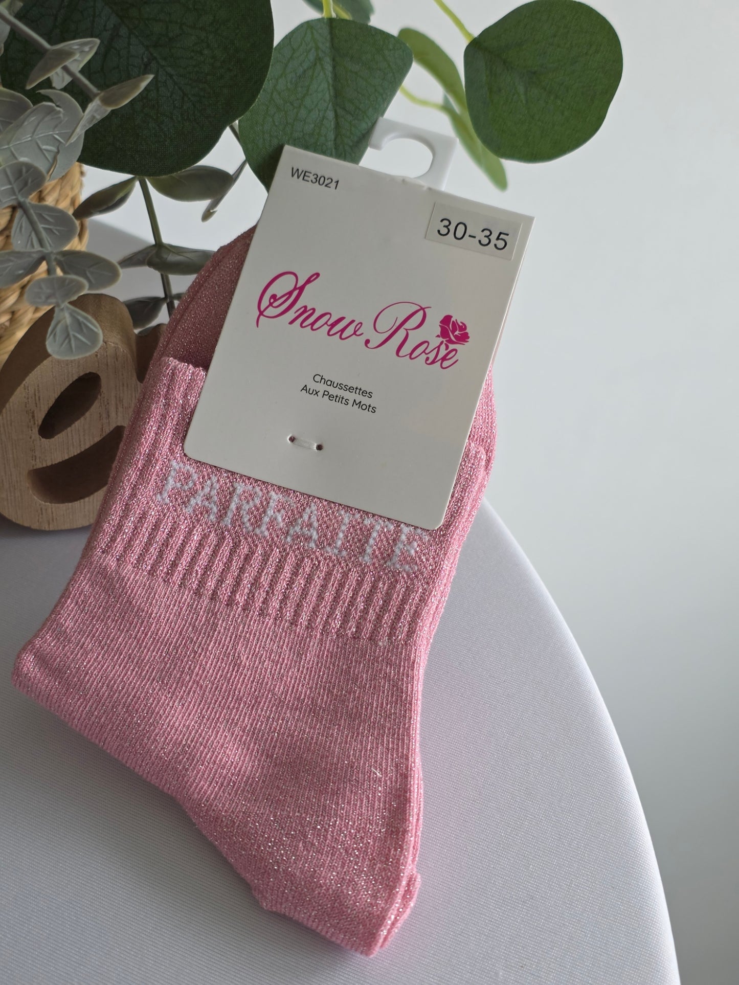 PARFAITE - Chaussette à Paillette Enfant  Rose