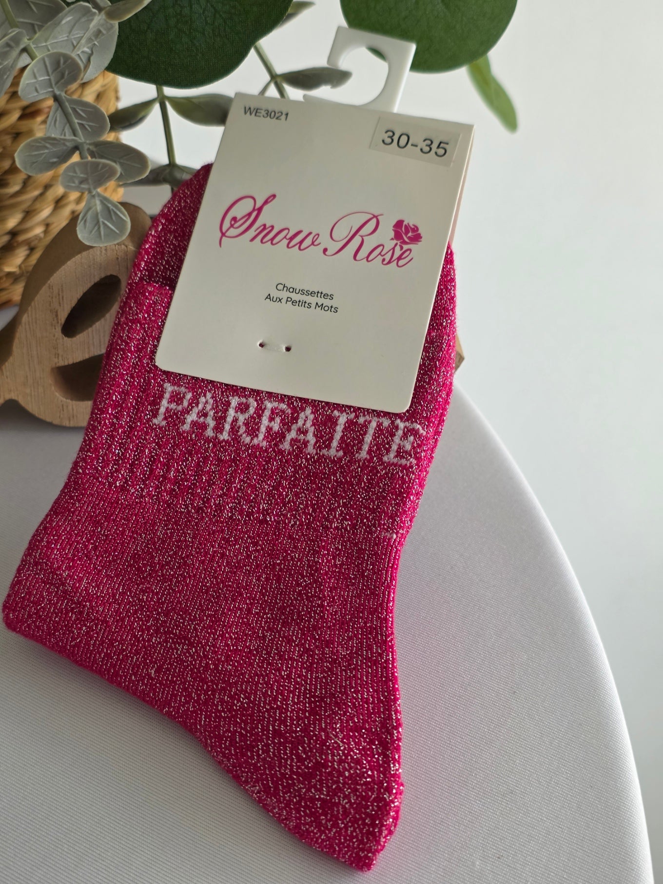 PARFAITE - Chaussette à Paillette Enfant  Fuchsia