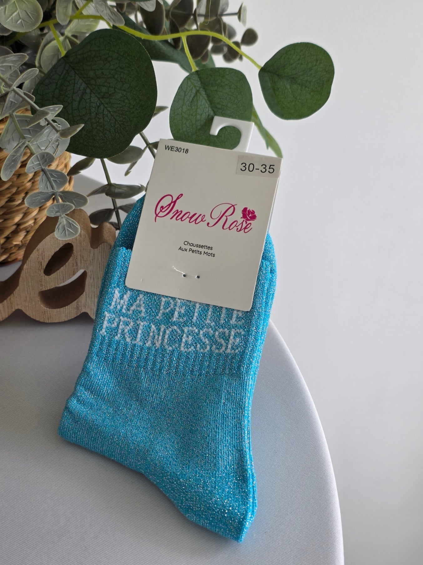 MA PETITE PRINCESSE - Chaussette à Paillette Enfant  Bleu