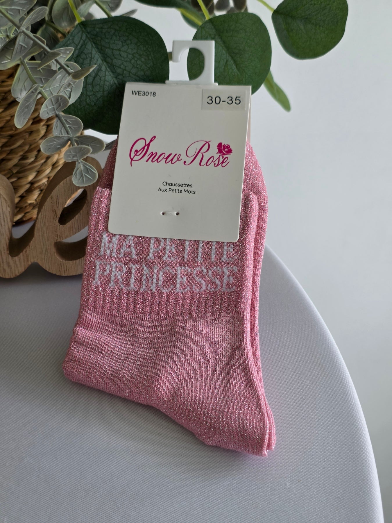 MA PETITE PRINCESSE - Chaussette à Paillette Enfant  Rose