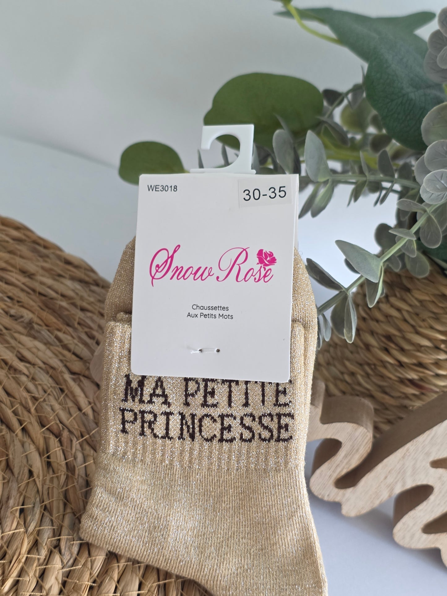 MA PETITE PRINCESSE - Chaussette à Paillette Enfant  Beige